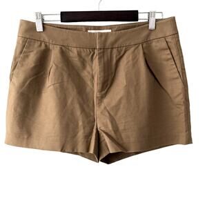 Everlane Pleated Front Shorts - Brown - 8